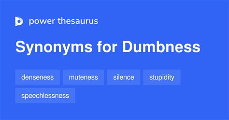Similar words for Dumbness. . Dumbness synonyms